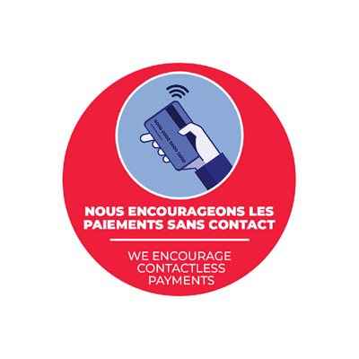 floor stickers -contacless payment