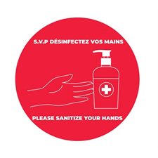 floor stickers-sinitize your hands